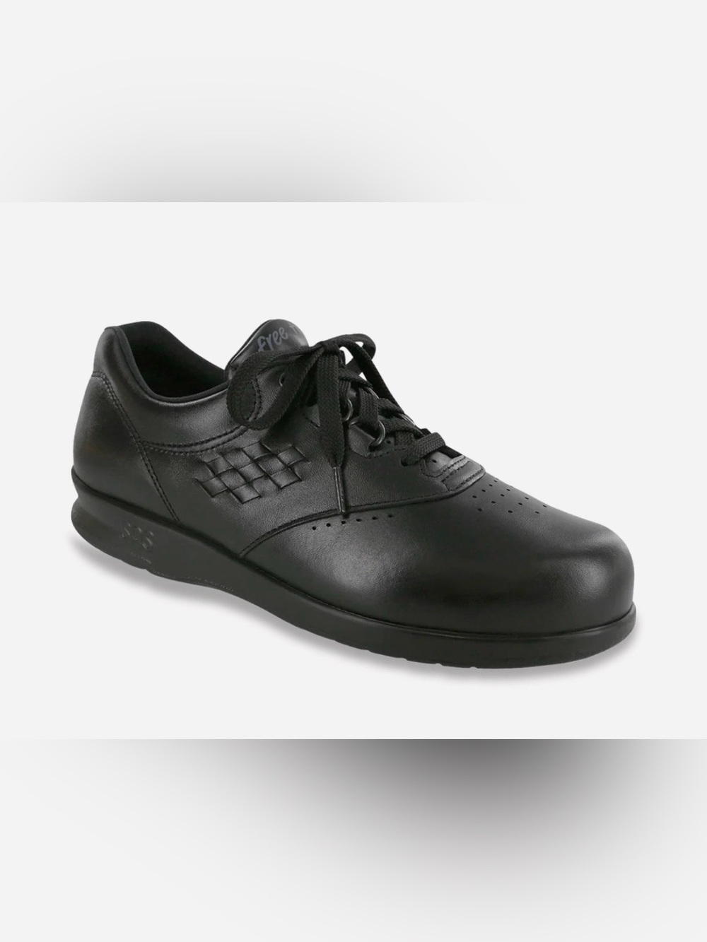 SAS Free Time BLACK Walking Shoes Leather Comfort Support Sneakers Sz 9 N NWOB